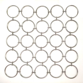 stainless steel chainmail ring mesh curtains metal decorative wire mesh space dividers