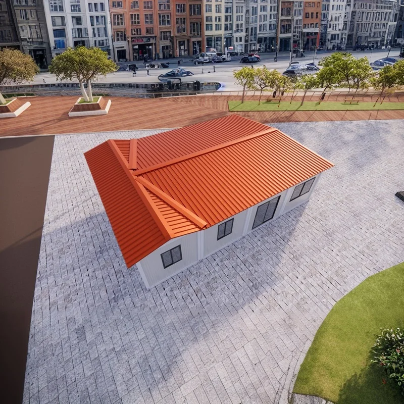 nhà thép mô-đun lớn 40ft, nhà tiền chế cho gia đình, biệt thự container, nhà ở