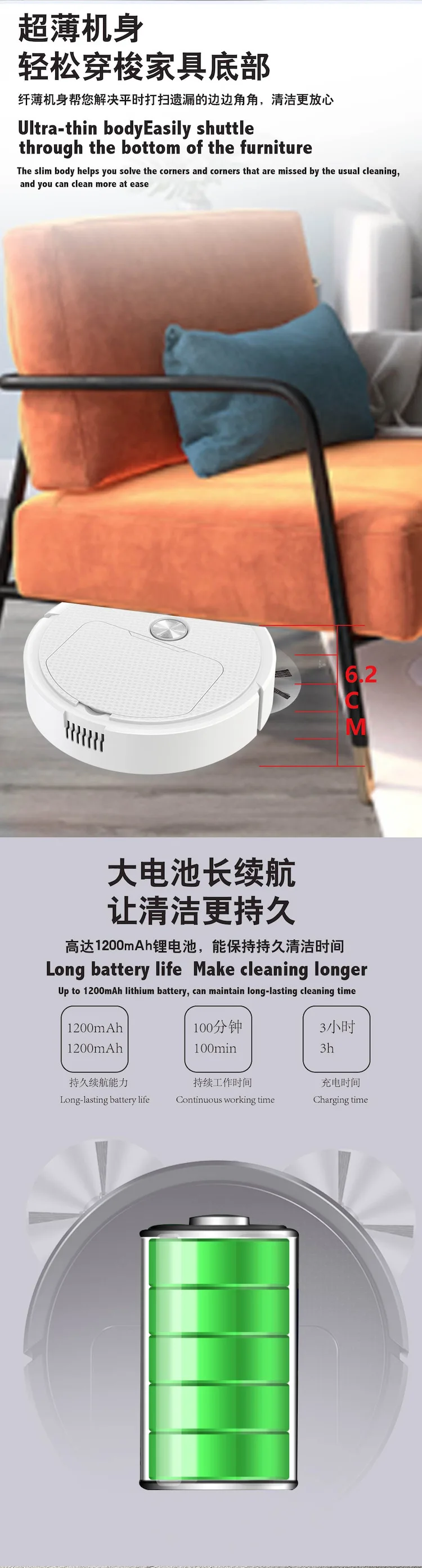 Cheap Intelligent Sweeping Robot Cleaning Household Sweep Vacuum Mopping 3 in 1 Wireless Vacuum Cleaner Gift