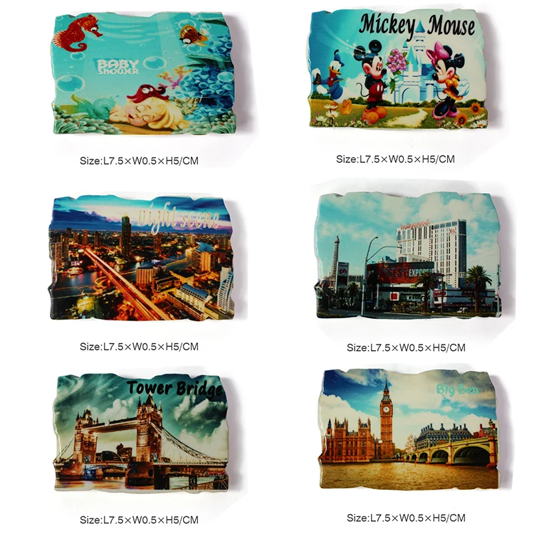Customized Resin Tourism Refrigerator Magnets Scenic Spots and Gift Figurines Magnetic Sticker Souvenirs