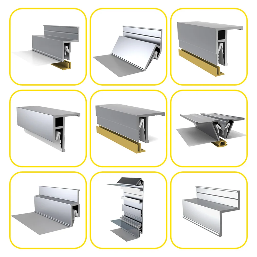 Factory Graphic Design Customized 3003 Modern Fireproof H Shaped Irregular Lightweight Frame Stretch Ceiling Aluminum Profile
