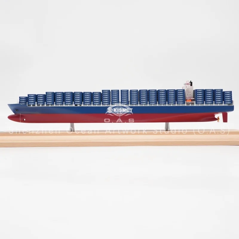 Highly detailed CSCL container ship model, perfect for shipping industry gifts and exhibitions. True-to-life design featuring the Pacific route livery, restoring real vessel structure and fine details. Made of durable materials with exquisite craftsmanship, ideal for corporate souvenirs, office displays and collector items. Customizable logo, color and scale. Professional factory product, supports bulk orders, ideal for shipping, logistics and forwarding companies.Amber@vesselmodel.com Tel: +86 18038048785