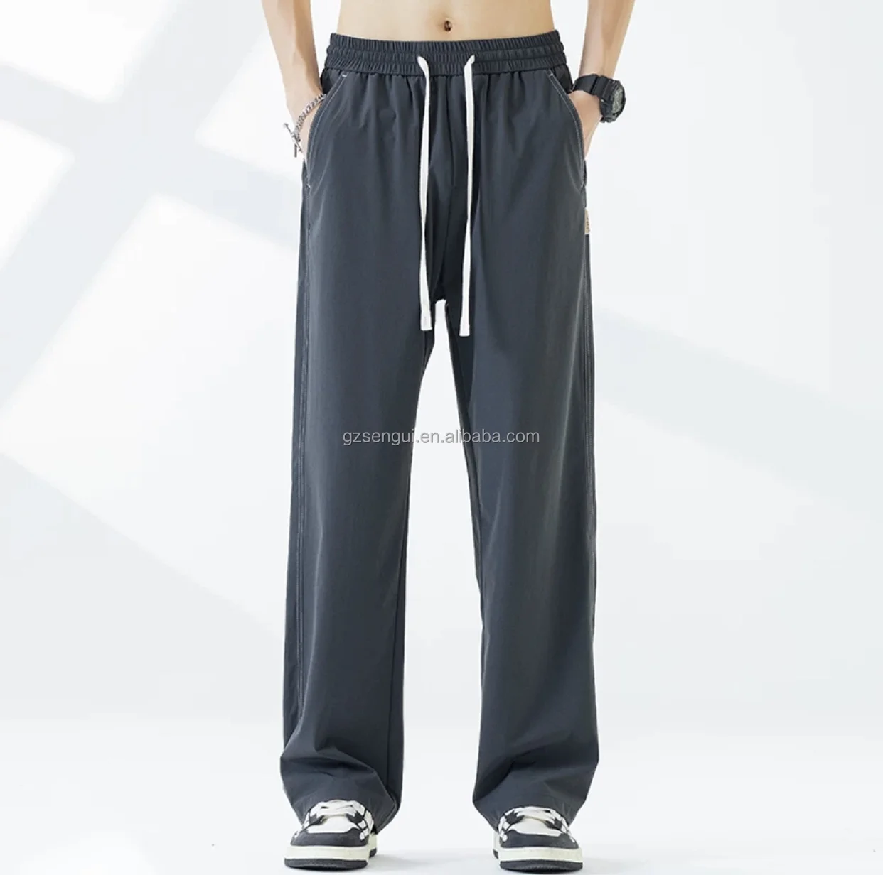 Men's Slim Fit Sporty Jogging Pants | with Zipper Pockets