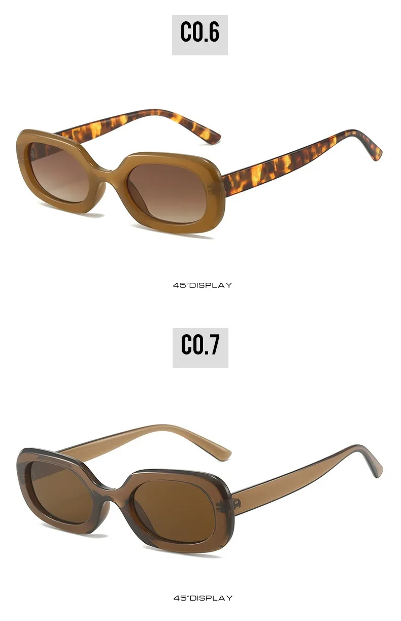 High Quality Retro Sunglasses Vintage Sunglasses Purple Color Women Shades Rectangular Small