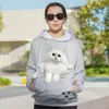 Sweat-shirt kangourou gris clair 418