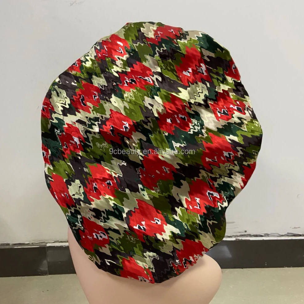 Newest Design 100 Luxury Patterns Premium Silk Designer Bonnets Women Wholesale