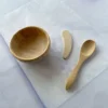 madera (cuenco + cortador de mascarilla facial + cuchara para mascarilla)