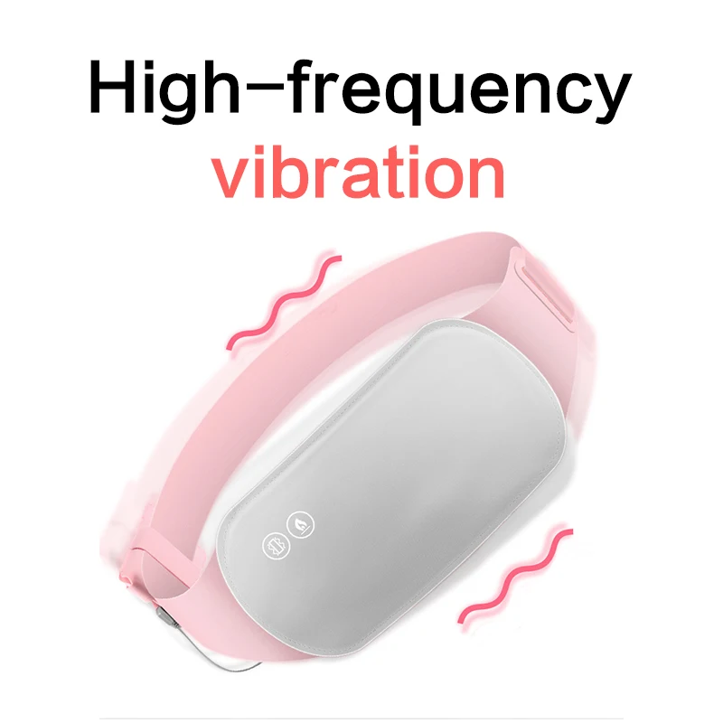 Warm Wireless Menstrual Cramp Relief  Vibrating Rechargeable Menstrual Heating Massager Pad