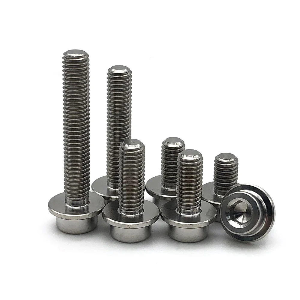 Wholesale M6 M8 Titanium Bolts Motorcycle DIY Allen Hex Button Headed Titanium Screws