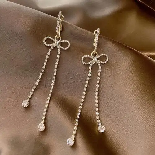 批发厂家直销锌合金杠杠耳环时尚饰品水钻金色1473162