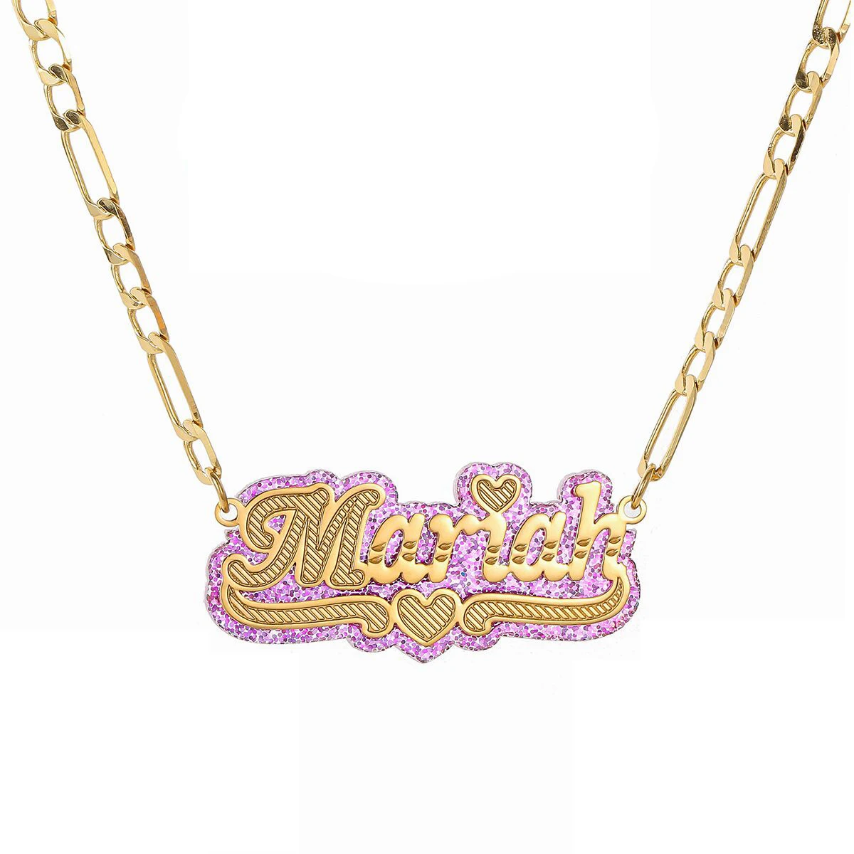 Silver Custom Kids Name Plate Necklace 
