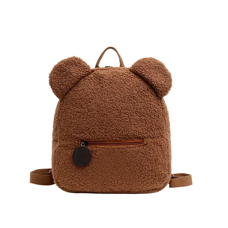 Source Free Sample Bunny Ear Plush Backpack Girls Toy School Bag