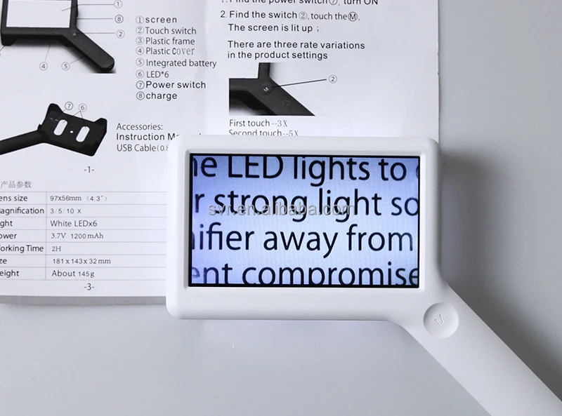 Electronic Video Magnifier - 4.3 Inch Monitor for Low Vision