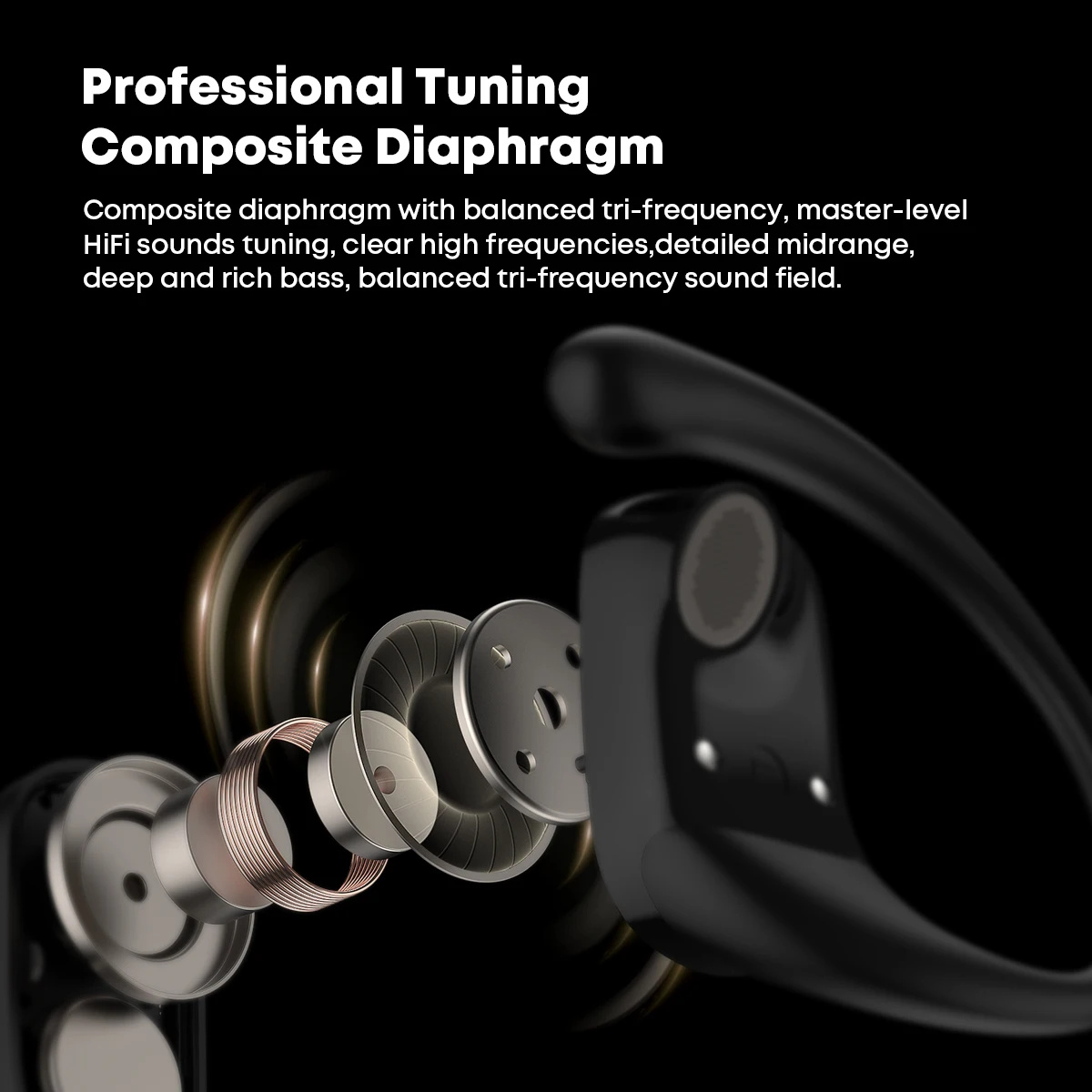 2024 Wireless EarHook Headphones Open Earhook Sports Headsets TWS Earbuds Bone Conduction Earphones 5.4 Bluetooth Audifonos