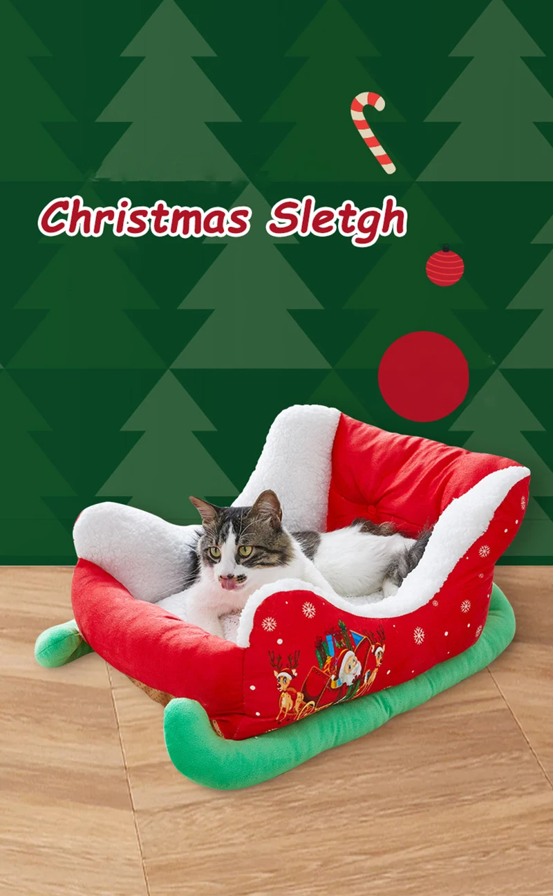Christmas Series Holiday Sleigh Cuddler Pet Bed Buy Pet Bed,Pet Warm