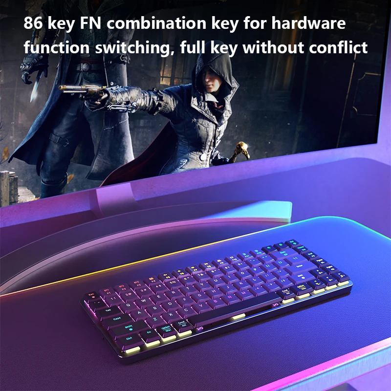 Wireless Mechanical Keyboard Triple Mode 2.4g/usbc/bluetooth Gaming