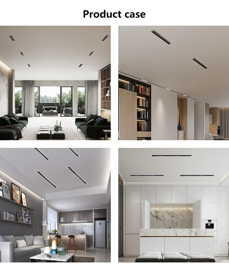 Energy Saving Anti Glare Recessed Strobe Free Office Home 2 4 10 20 30 W LED Linear Downlight