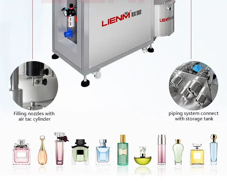 51000ml 4 Heads Vacuum Manual Perfume Filling Machine Perfume And
