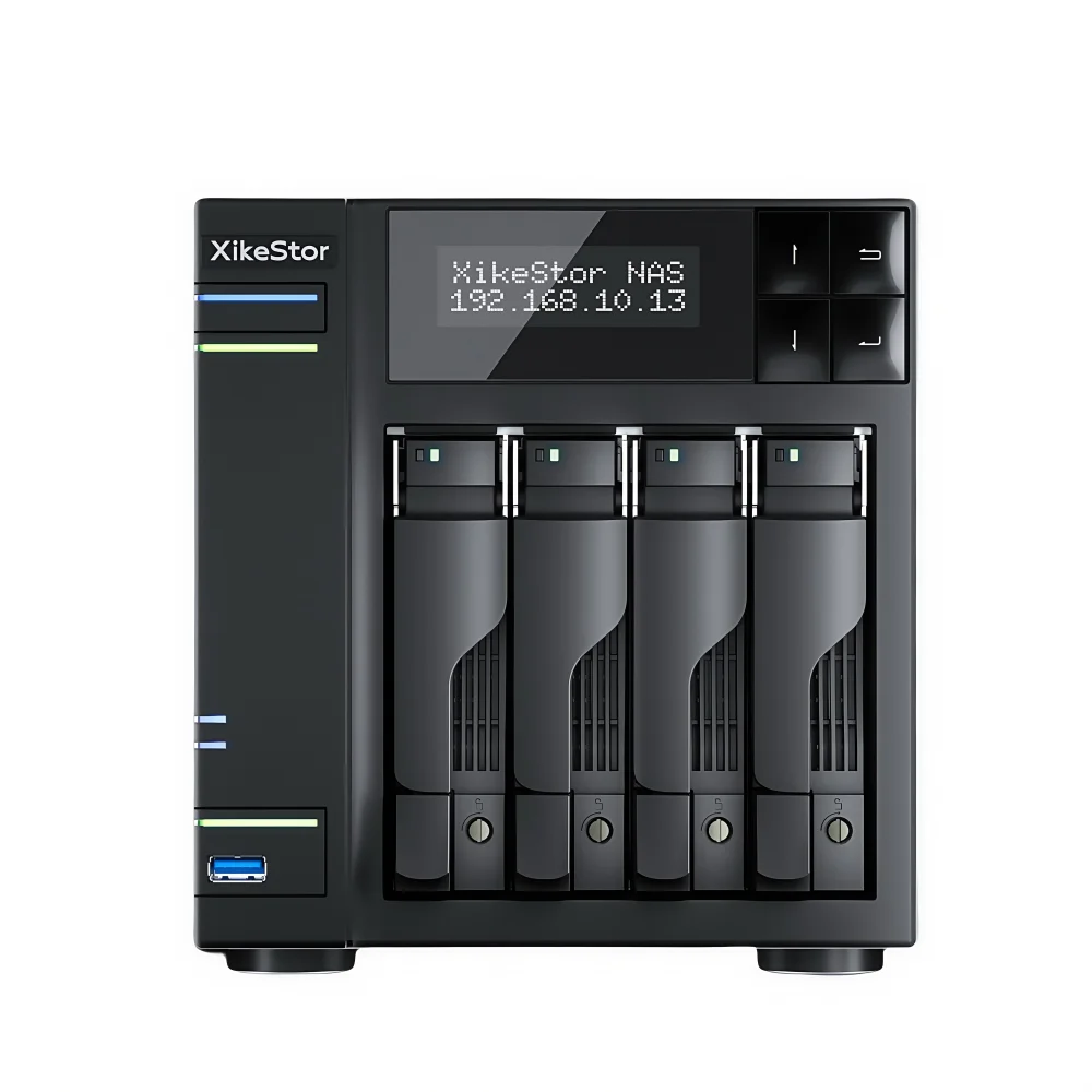 Nas Computer Desktop Xikestor 4 Bay Mini NAS PC - Intel N100, 8GB DDR5, Dual Lan