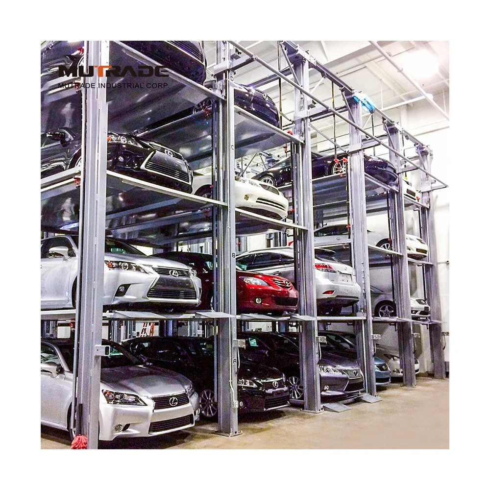 Four Post 4 Levels Quad Car Garage Hydraulic Triple Car Stacker Parking Lift
