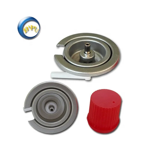 Portable Gas Stove Valve And Butane Gas Cartridge Valve And Red Caps
