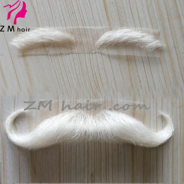 Synthetic Lace Full Hand Made Separate Santa Claus Mustache Eyebrows