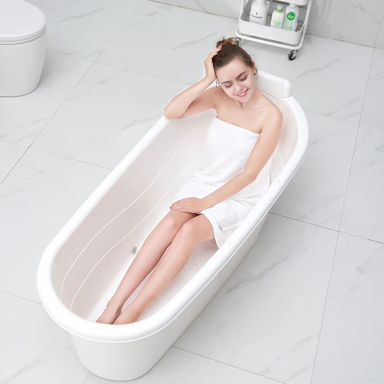 Customizable Large Adult Plastic Freestanding Bathtub with Lid Customizable Large Adult Plastic Freestanding Bathtub with Lid