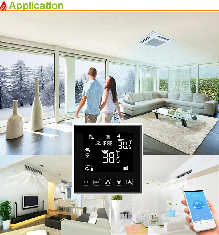 Smart Programmable WiFi Thermostat 12V for Gas Boiler Underfloor Water Heating Controller Alexa Voice Kit