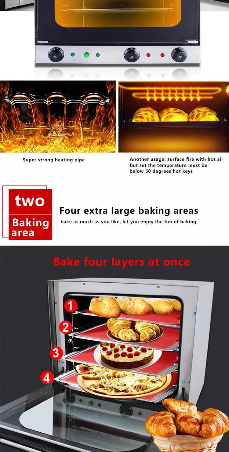 Commercial Oven Accessories Electric Steam Convection Pcb Oven