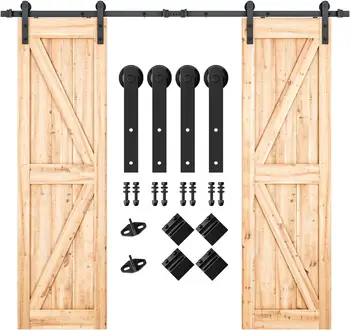 Modern Black Sliding barn door hardware spice kit