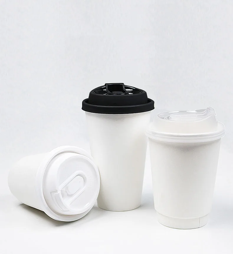 Paper Coffee Cup Lids PP leakproof cap Lids For Hot coffee beverages take out vent machine lids factory