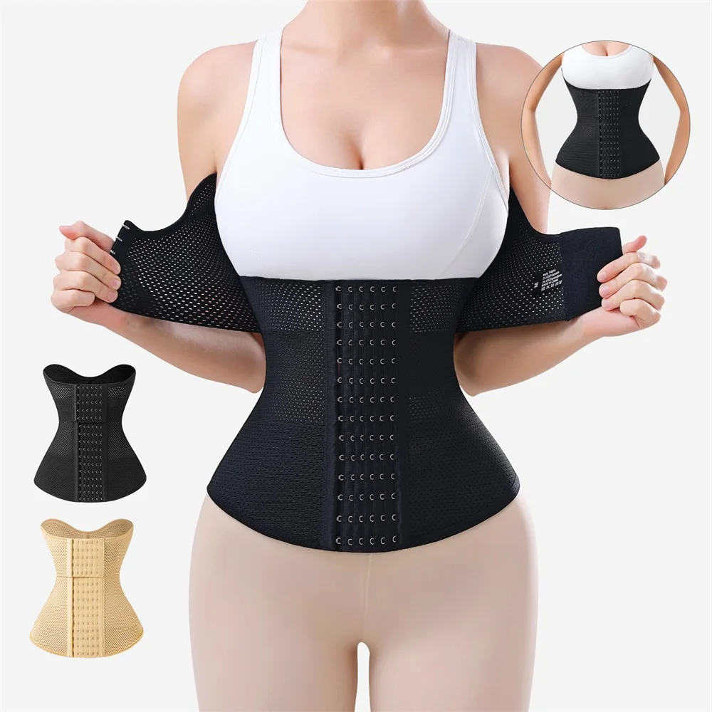 Waist Trainer Shaperwear Tummy Control Shaper Waist Cincher Trimmer Belt Double Trimmer Shaping Wrap Girdle Full Body Corset