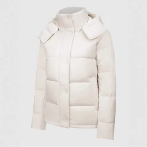 High-quality Fashion Warm Thick Solid Color Fluffy Down Women's Winter Down Jacket