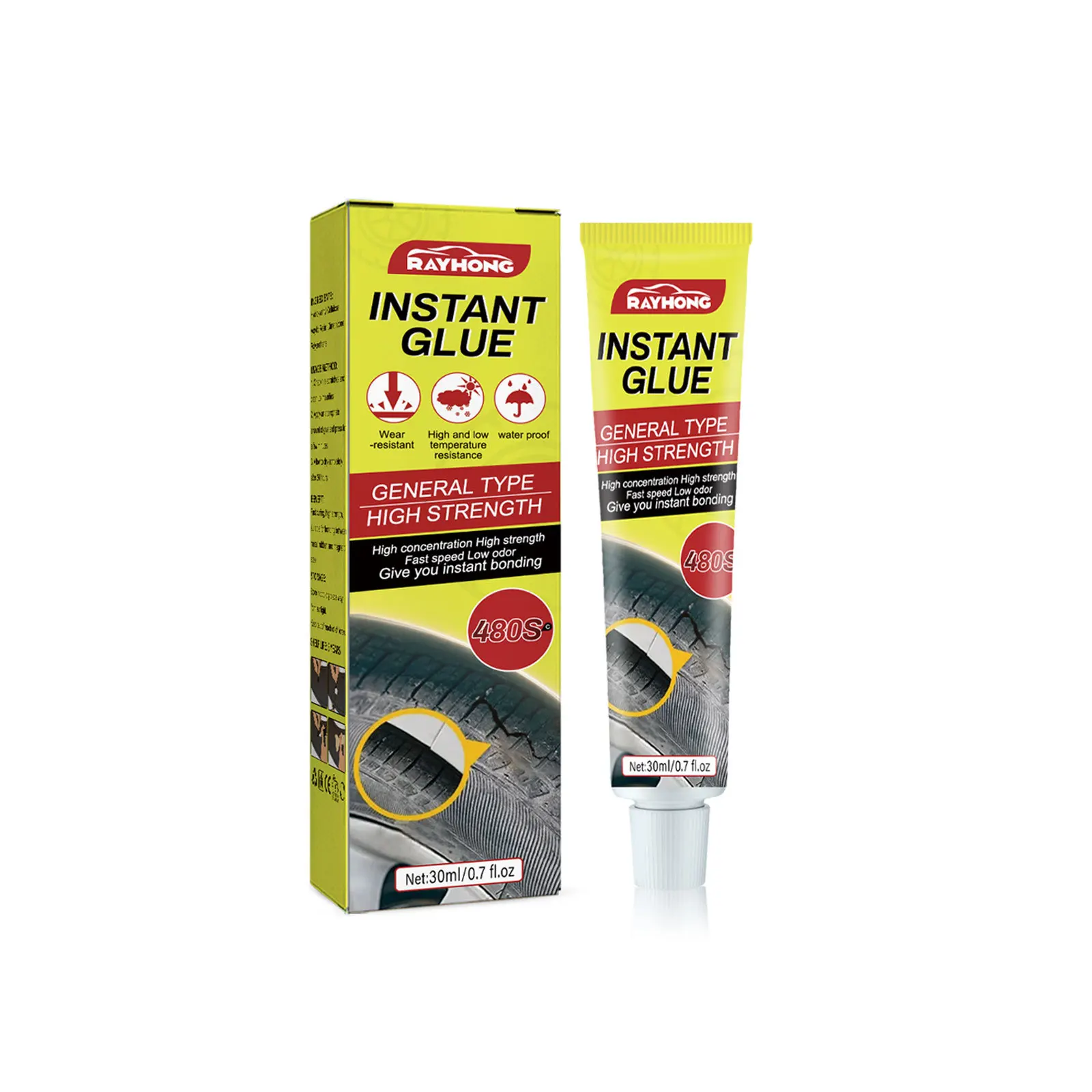 Private Label 30ml Multifunctional Tire Repair Adhesive for Cracks Auto Repair Waterproof Tire Repair Glue