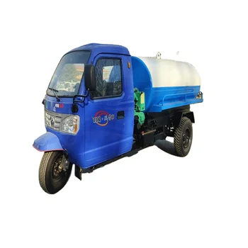 Small fully enclosed driving diesel three wheeled manure truck