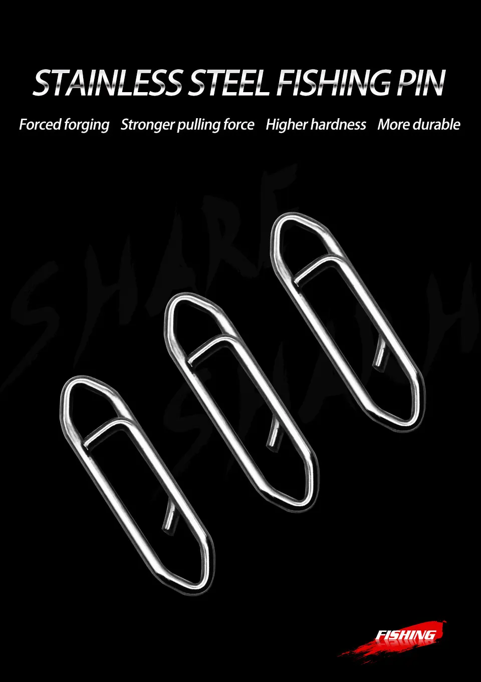 100 Pcs/bag Stainless Steel Clips Fishinng Accessory Coastlock Snap