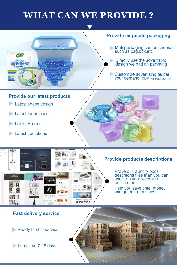 Water soluble film packaging bulk dishwasher pods liquid detergent dishwasher pods for sale