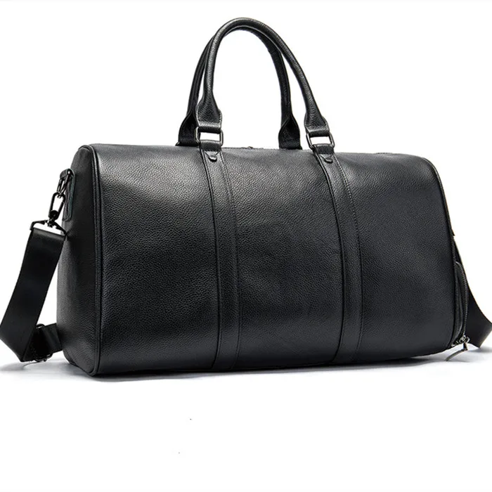 small leather duffle bolsa