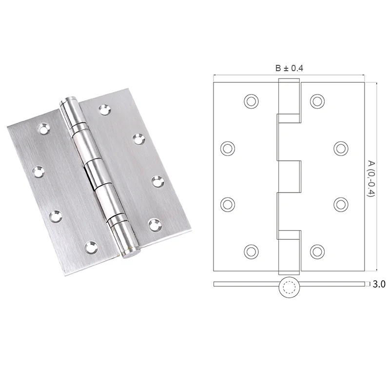 CE Ball Bearing Hinge Grade13 Single-axis Stainless Steel Door Hinge 3mm Thickness for Heavy Door supplier