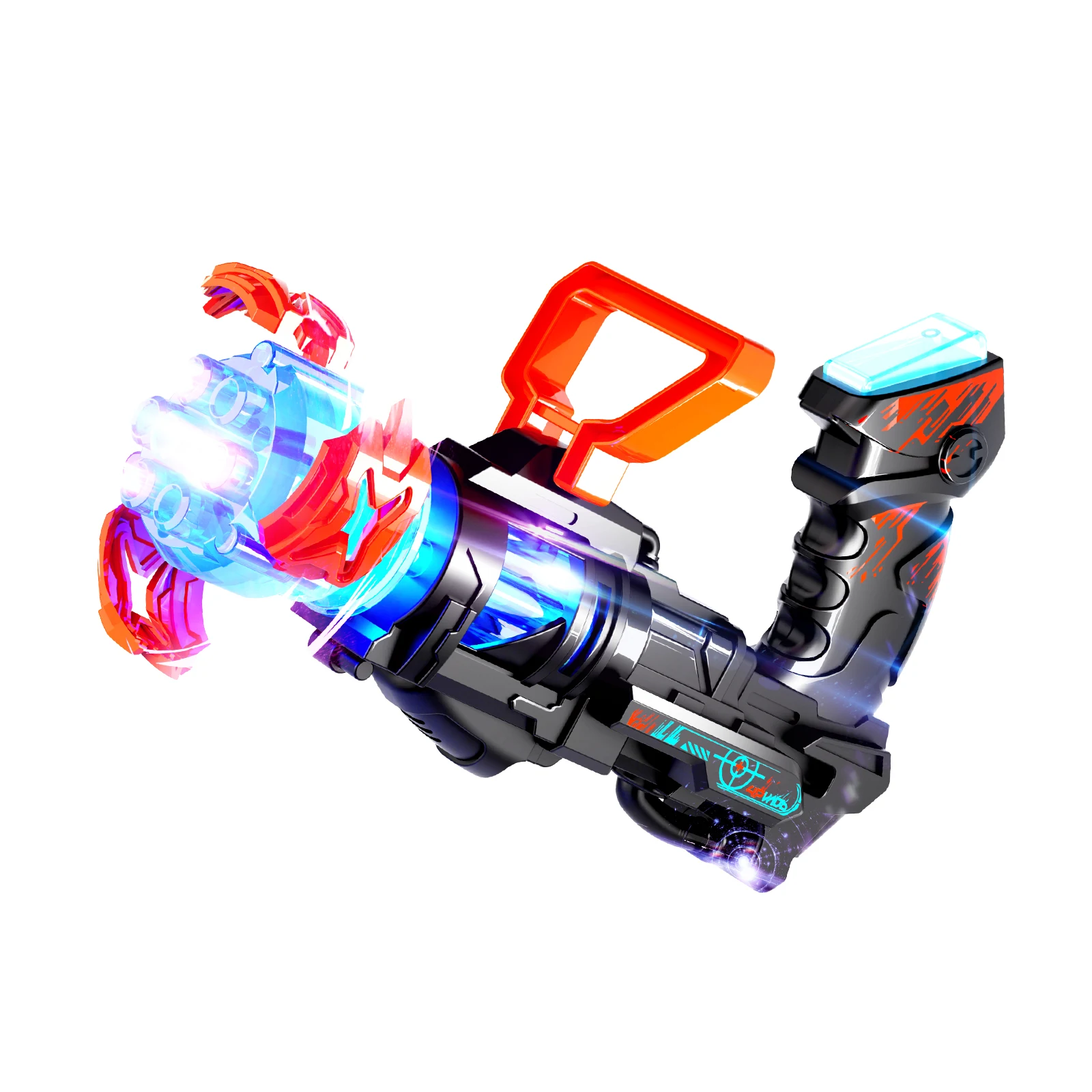 2024 New Design Electric Cool Light and Sound Firework Gatling Fidget Revolver Toy Guns for Boys
