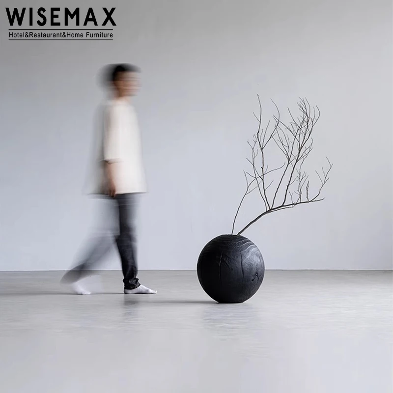 WISEMAX мебель светлая Роскошная домашняя напольная декоративная ваза для цветов ресторана деревянный стол