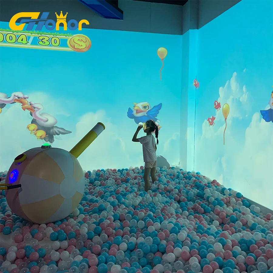 Professional Kids Amusement Park Interactive Projector Touch Screen Play System Projection Ball Wall Games