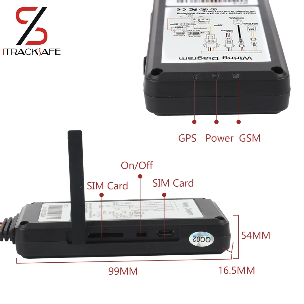 Itracksafe Mini Vehicle Gps Tracking Device with Sim Card