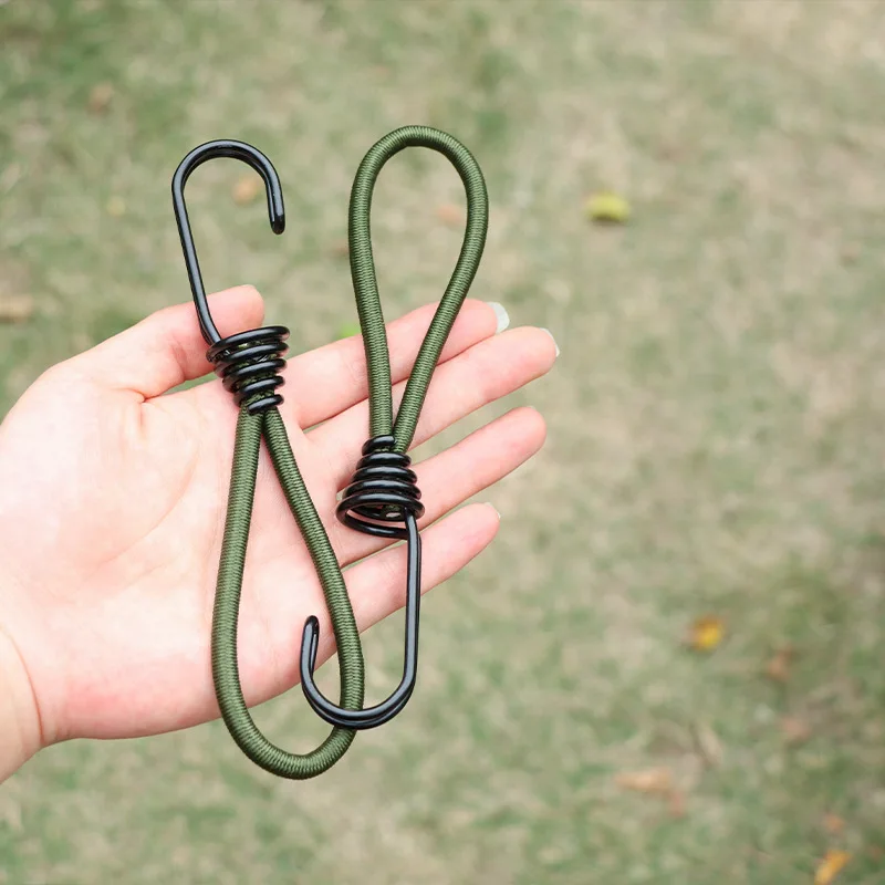 15CM Outdoor Tent Elastic Rope Buckle Skylight Rope Ground Nail Fixed Bundle Tent Accessories