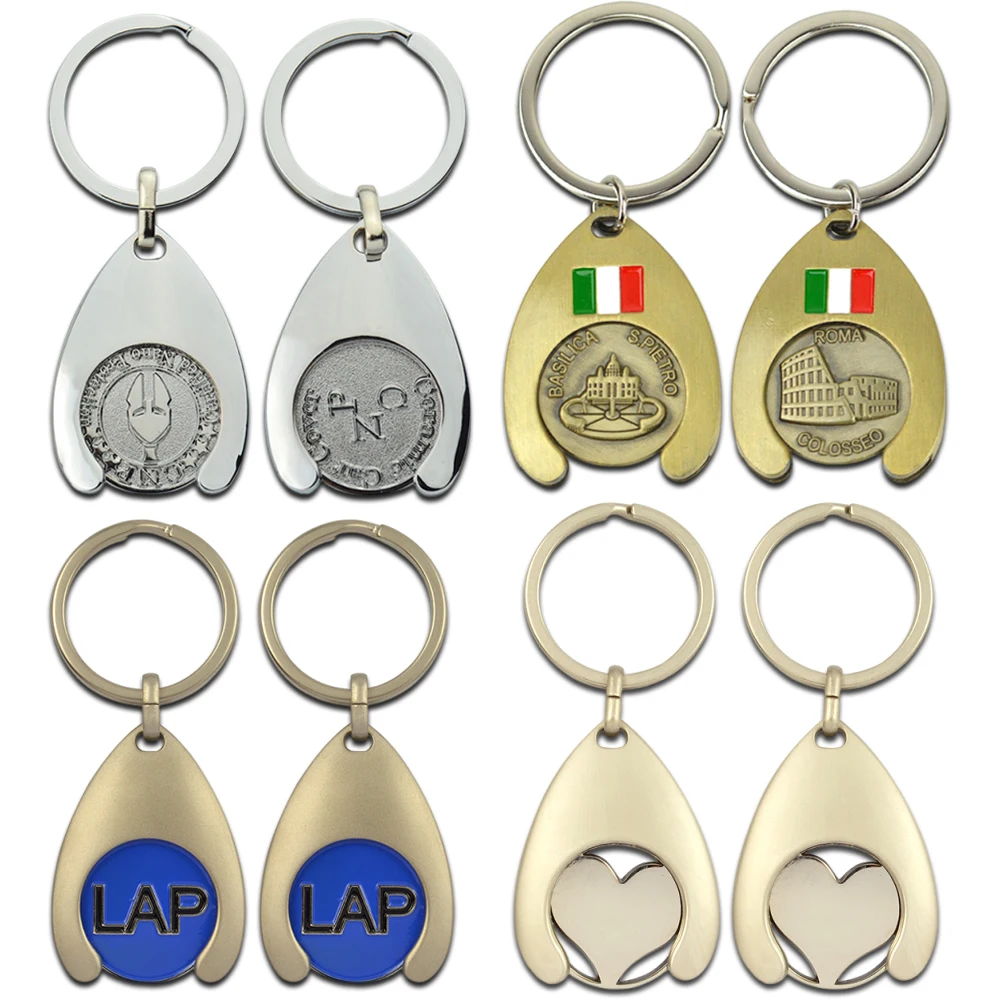 キーホルダーメーカーメタルUKトロリーインサートキーホルダーお土産コインスーパーマーケットショッピングカートトークン用| Alibaba.com