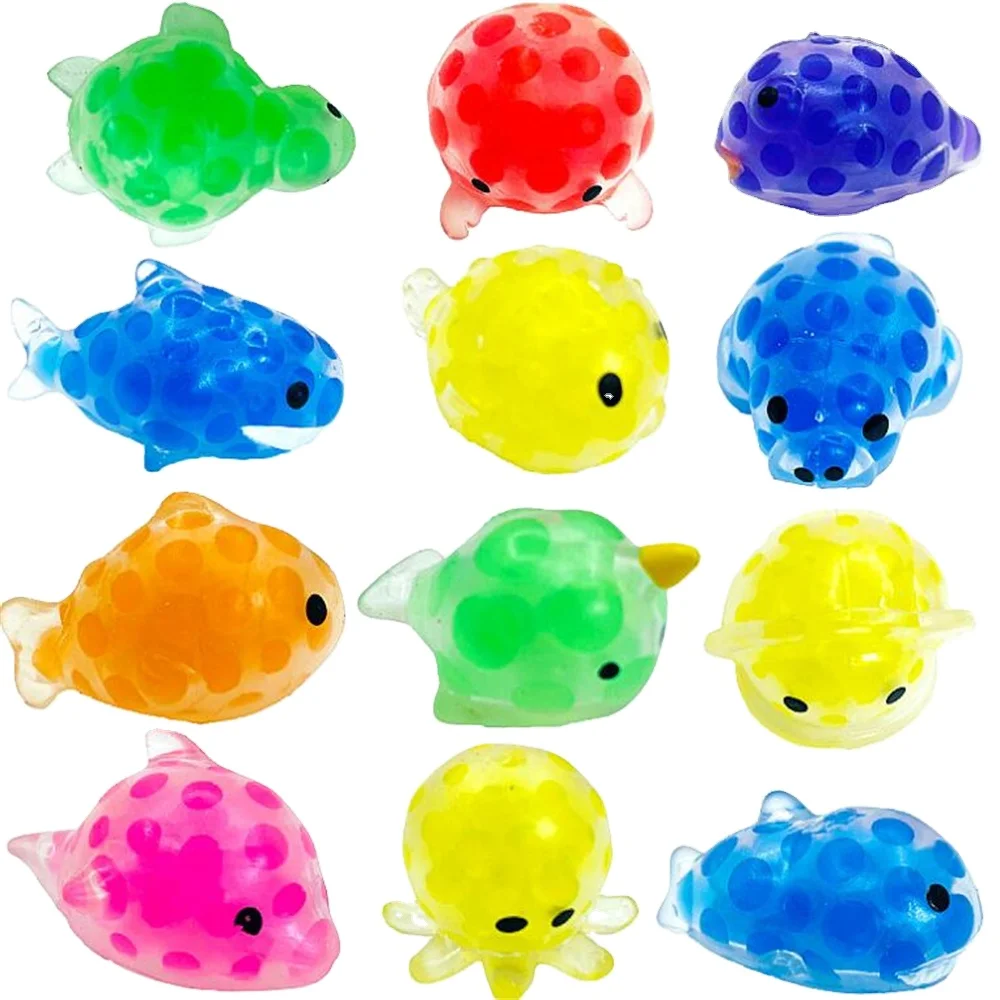 Antistress Fidget Toys Squish Squeeze Frog Decompression Rubber Big Beads