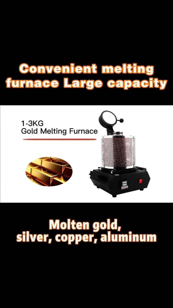 1/2/3kg 2000f Mini Digital Electric Gold Melting Furnace Tin Silver ...