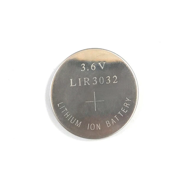 LIR3032 Rechargeable Li-ion Coin Cell Battery 3.6V 3.7V 120mAh with Solder Pins for Electronic Devices