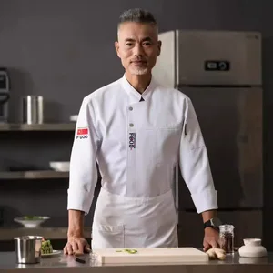 Modern Unisex Kitchen Short Sleeve Chef Jacket Shirt Design Formal Restaurant Hotel Chef Uniform Jacket