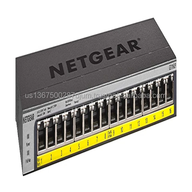 Grey in color NETGEAR 16-Port Gigabit Ethernet Unmanaged PoE Switch GS116LP
